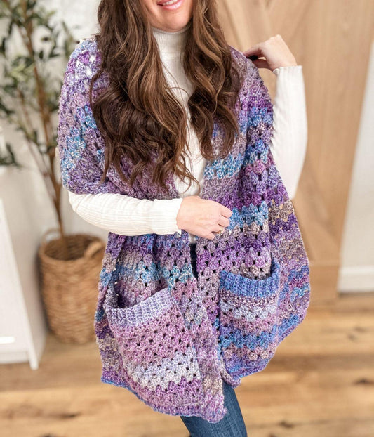Comfy Shawl with Pocket Crochet Pattern