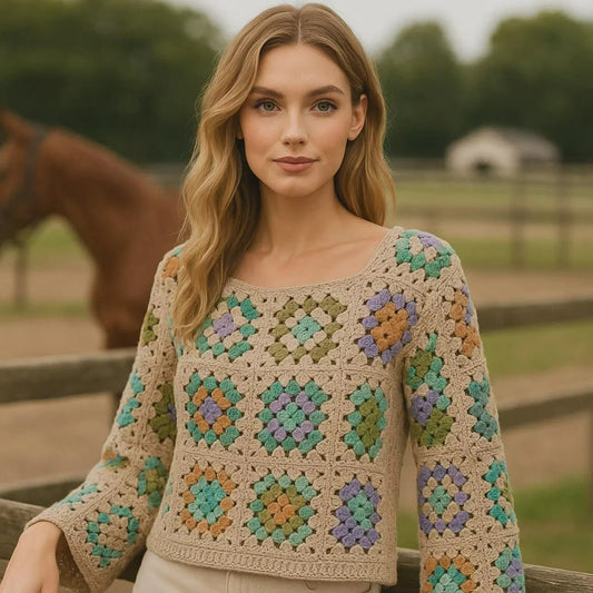 Cozy Farm Lounge Pullover Crochet Pattern