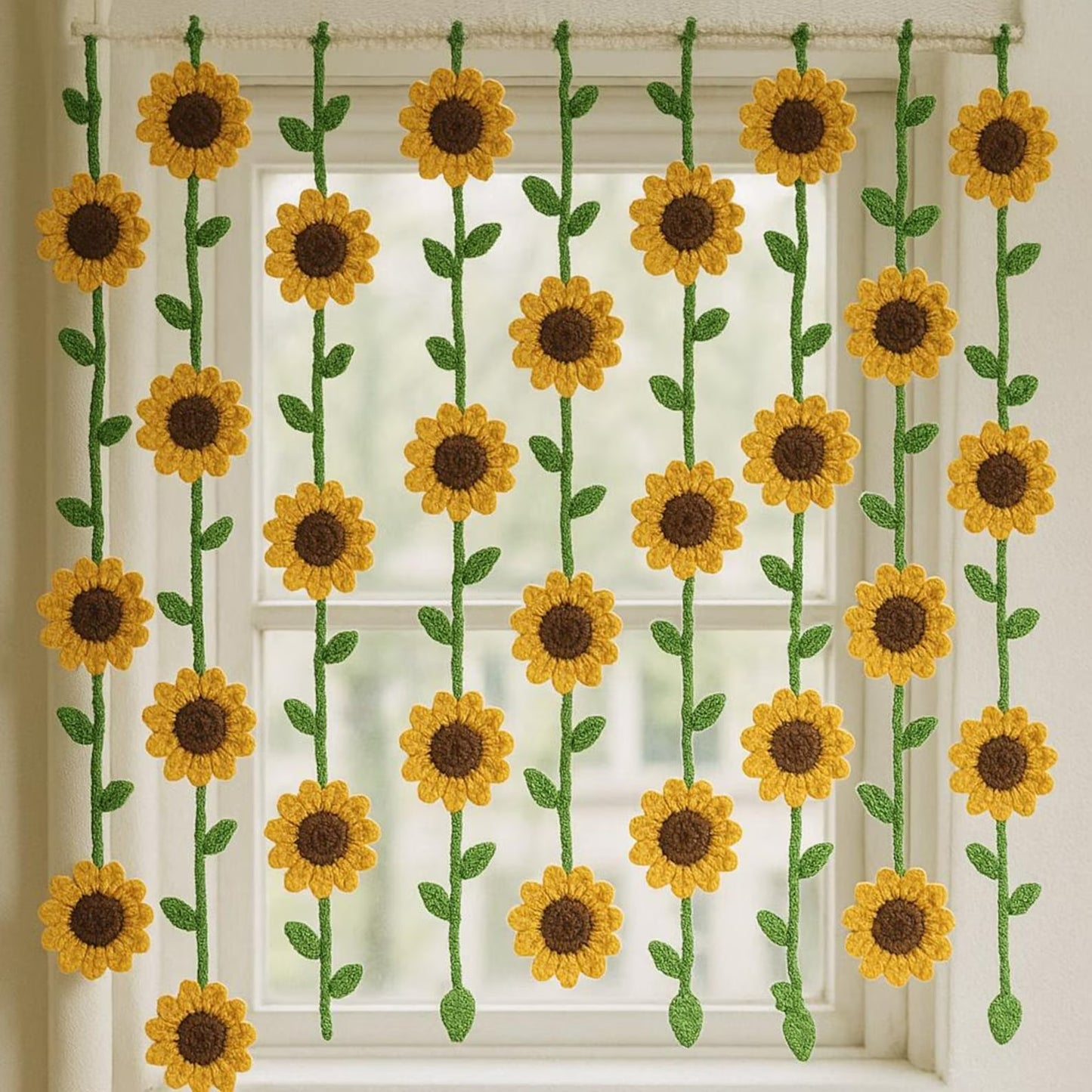 Sunflower Aesthetic Curtain Garland Crochet Pattern