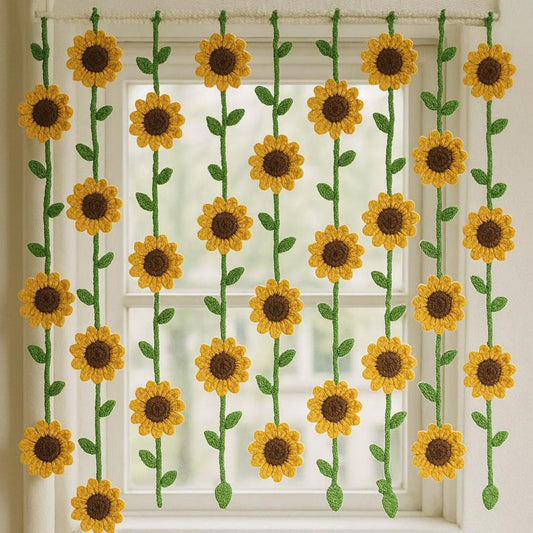 Sunflower Aesthetic Curtain Garland Crochet Pattern