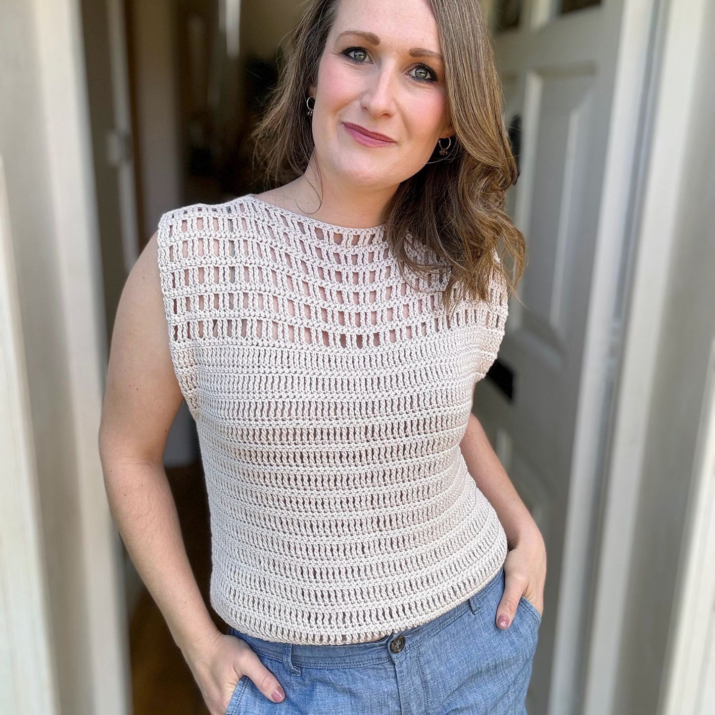 Summer Tee in Eyelet Style Crochet Pattern