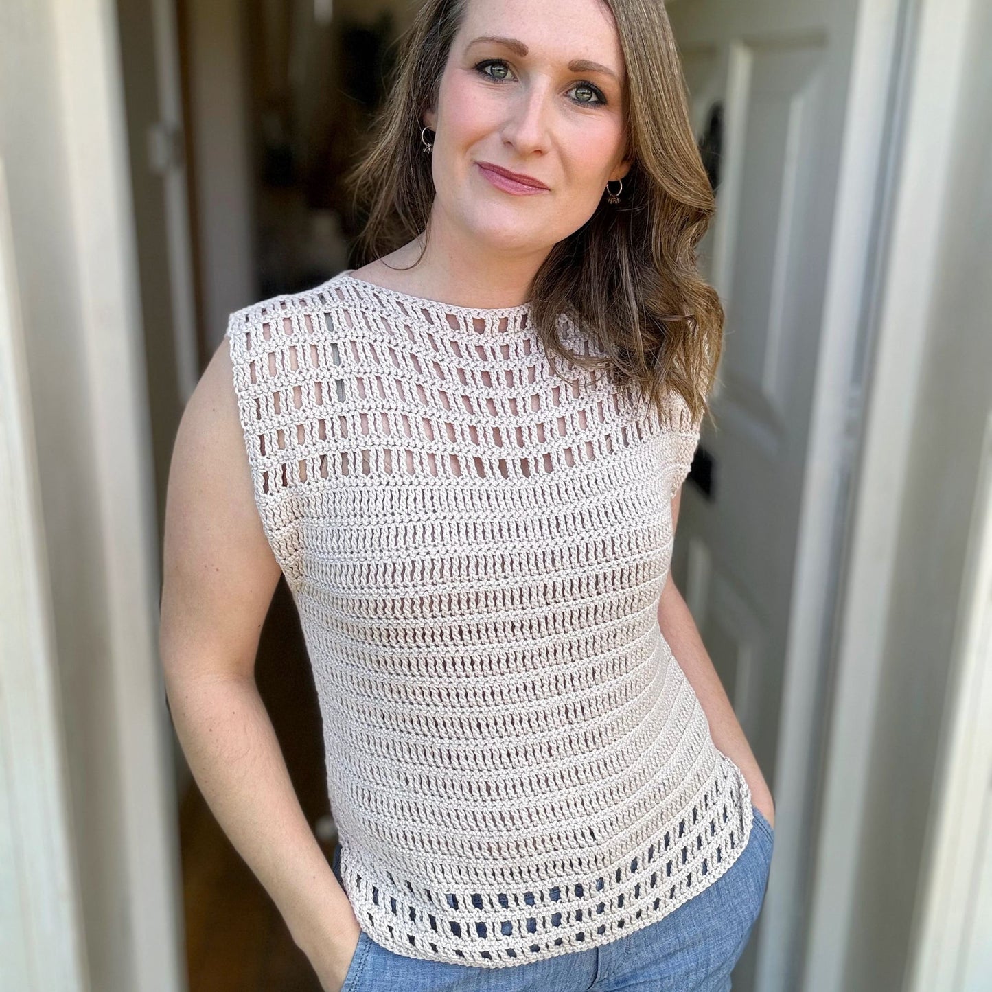 Summer Tee in Eyelet Style Crochet Pattern