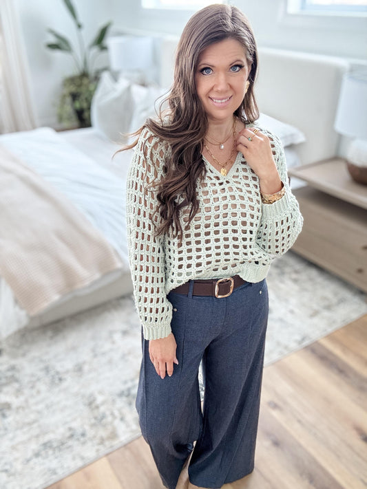 Mesh Type Pullover Top Crochet Pattern