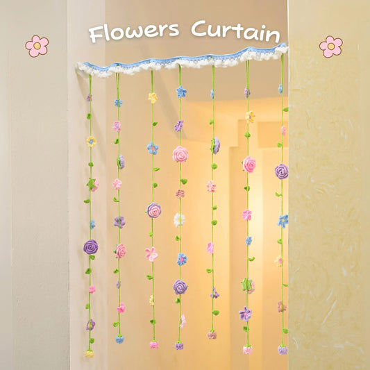 Spring Flower Aesthetic Curtain Garland Crochet Pattern