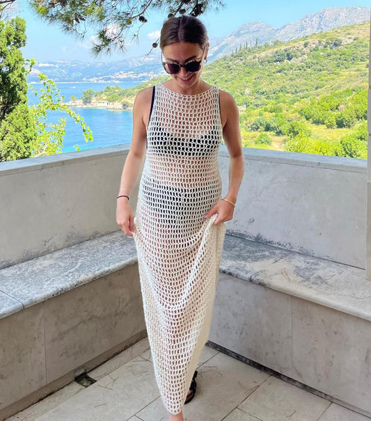 Laced Summer Maxi Coverup Crochet Pattern