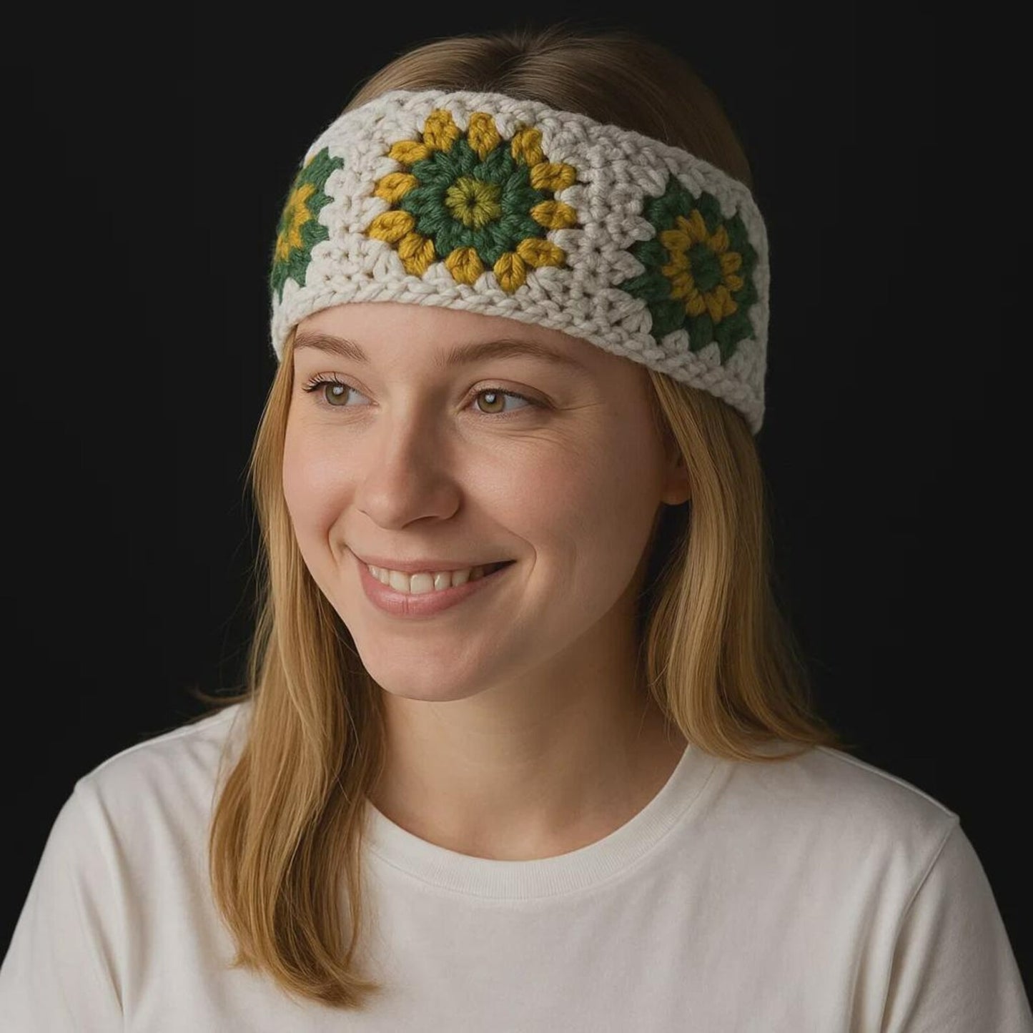 Chic Floral Headband Crochet Pattern