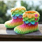 Colorful Little Dragon Booties Crochet Pattern