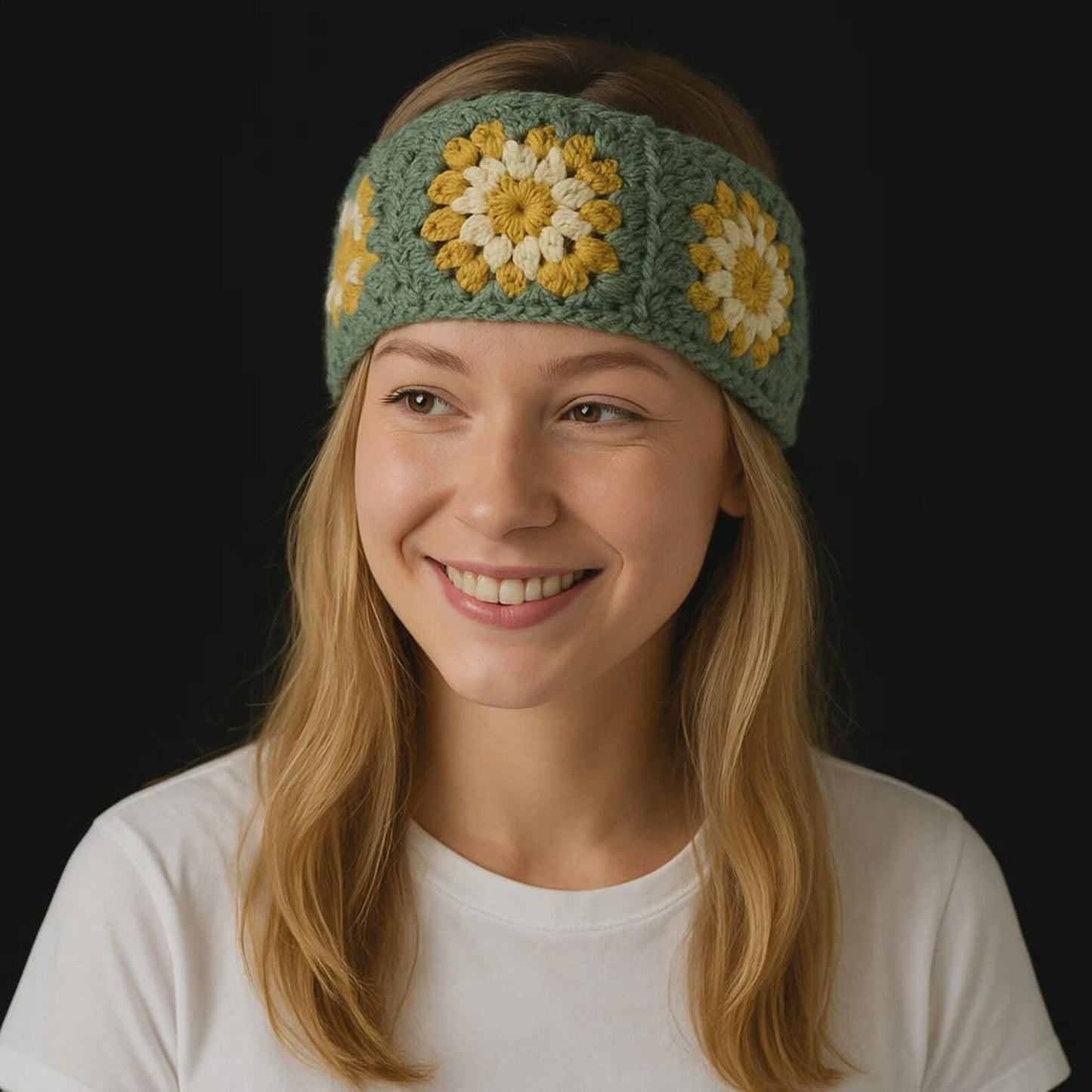 Chic Floral Headband Crochet Pattern