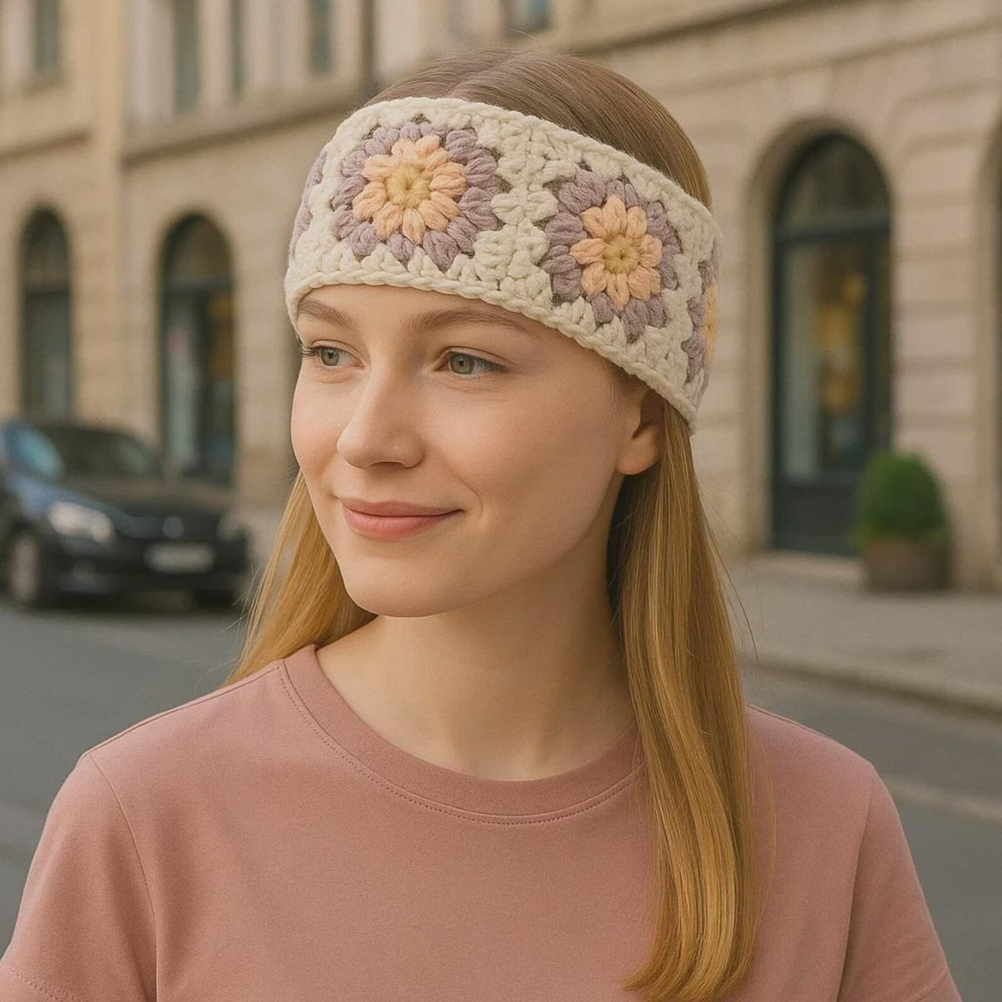 Chic Floral Headband Crochet Pattern
