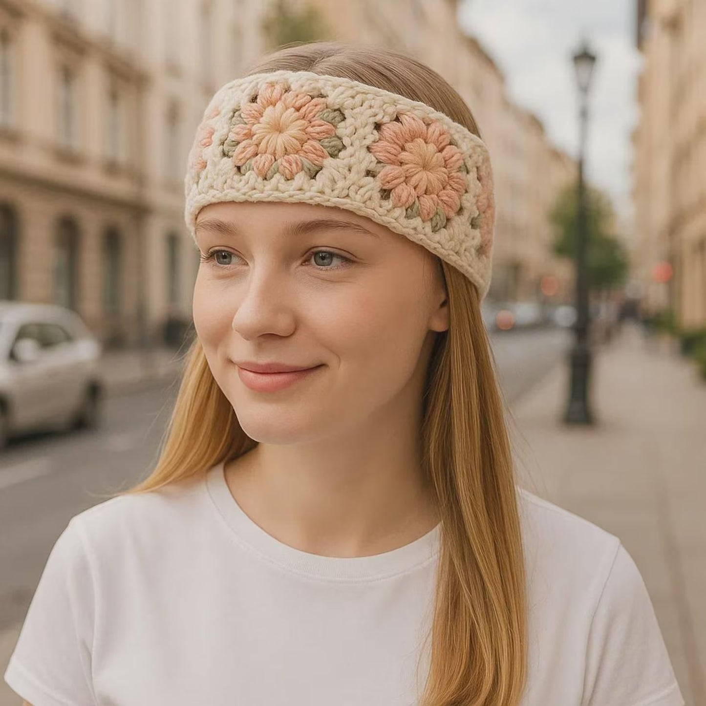 Chic Floral Headband Crochet Pattern