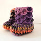 Colorful Little Dragon Booties Crochet Pattern