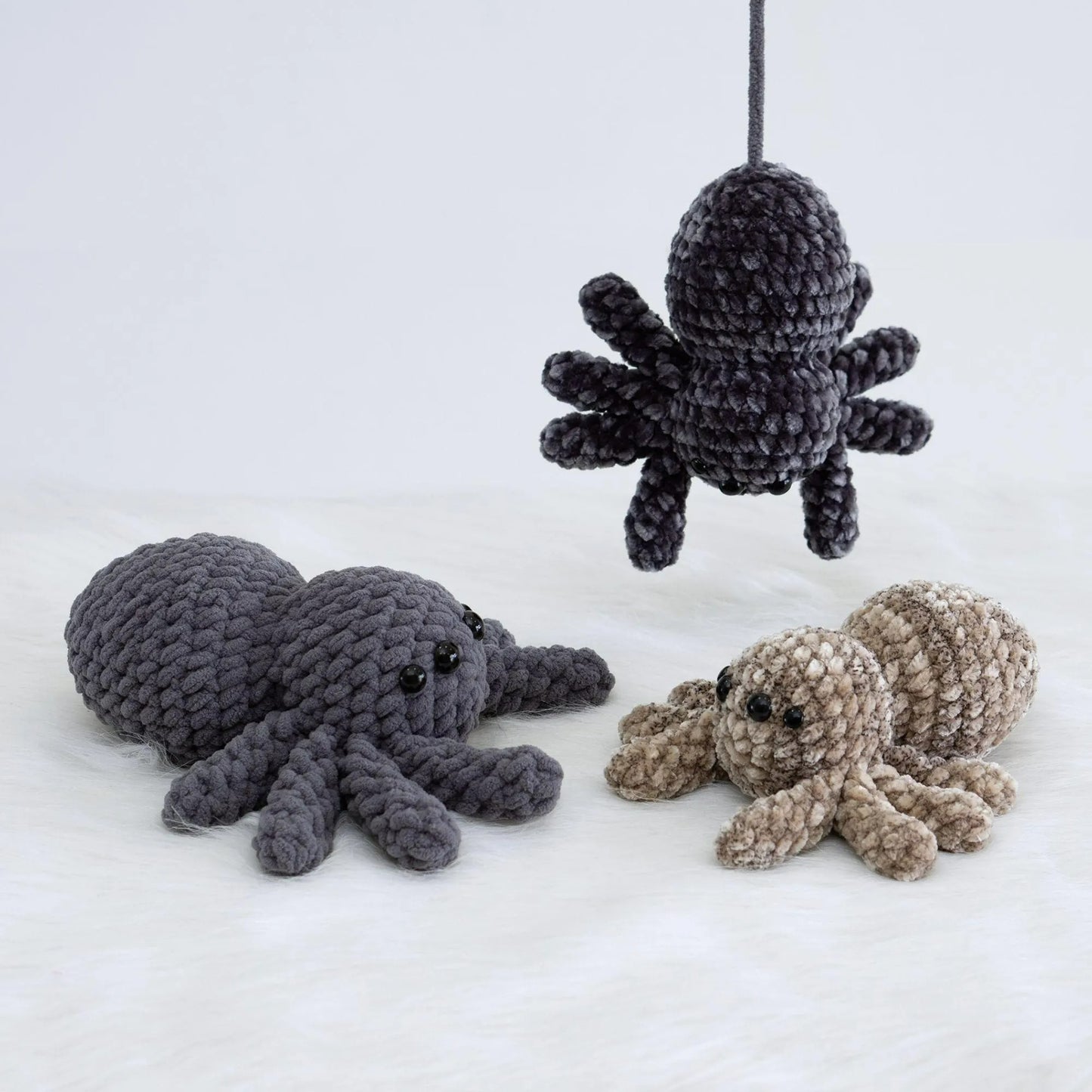 Spooky Spider Trio Plushies Crochet Pattern