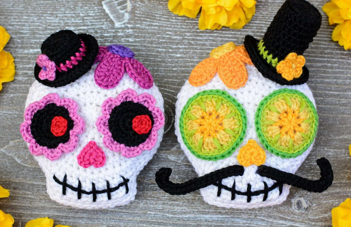 Day of the Dead Skull Ornament Crochet Pattern