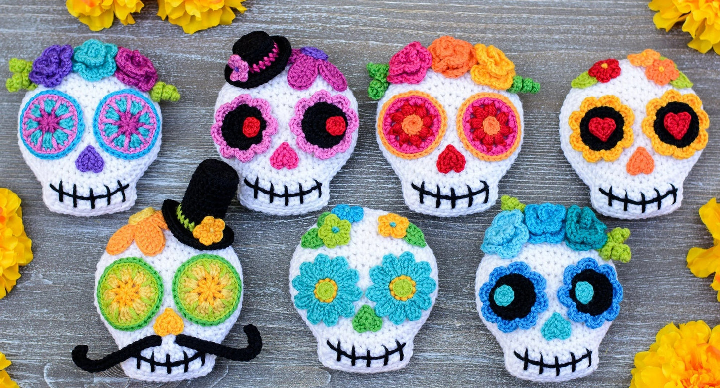Day of the Dead Skull Ornament Crochet Pattern