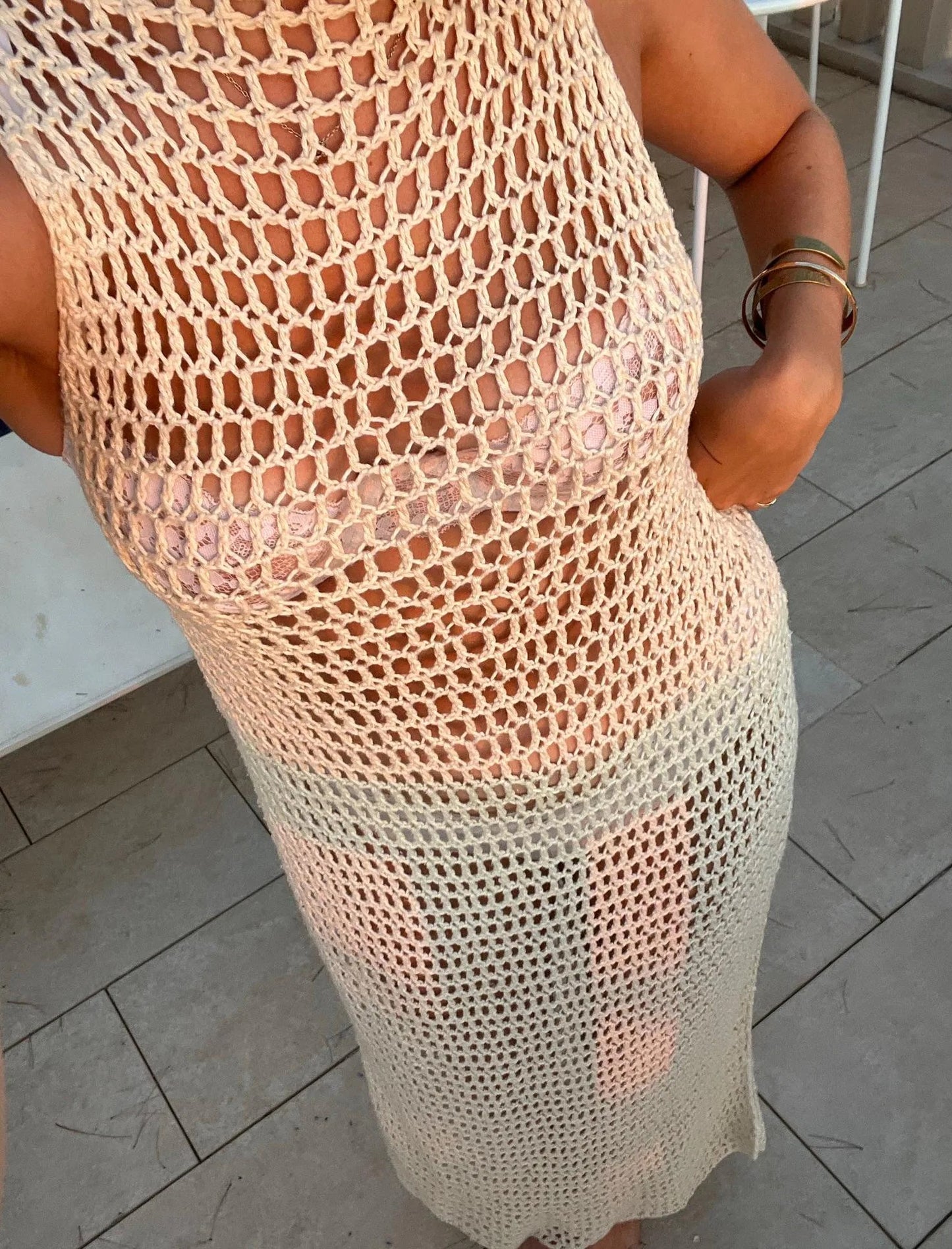 Laced Summer Maxi Coverup Crochet Pattern