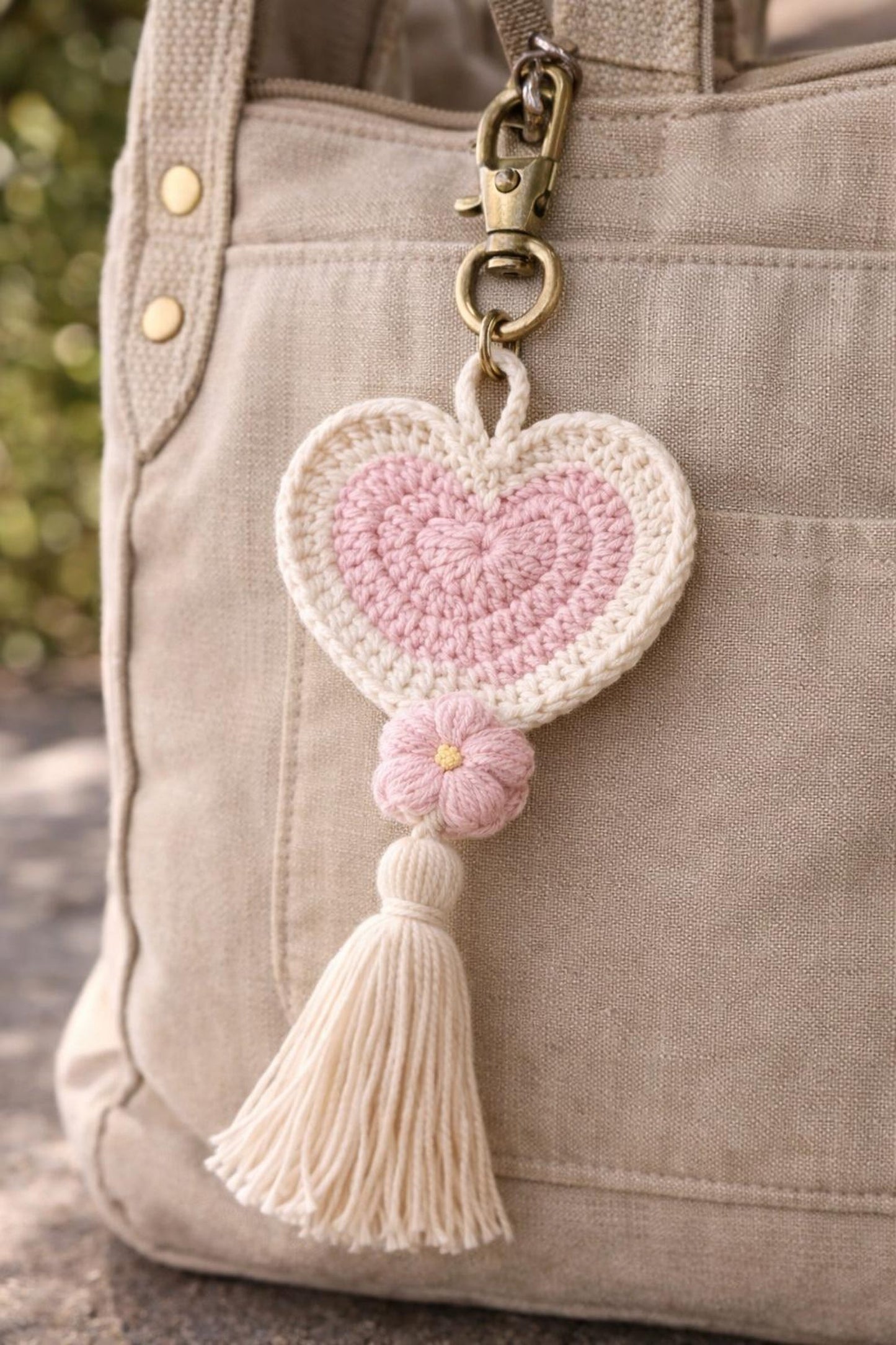 Matchy Heart Tassle Crochet Pattern