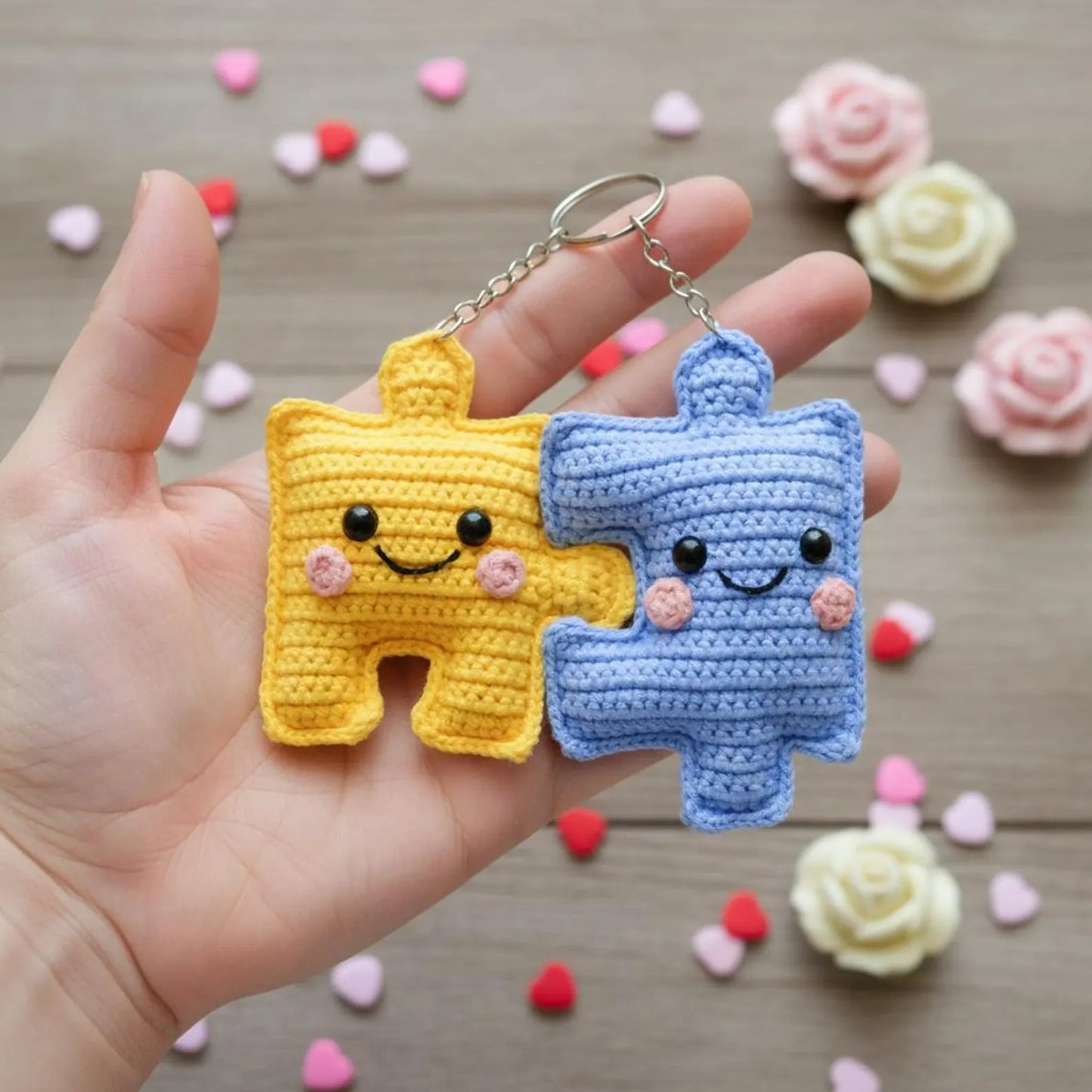 Interlocking Plush Toy Piece Amigurumi Crochet Pattern