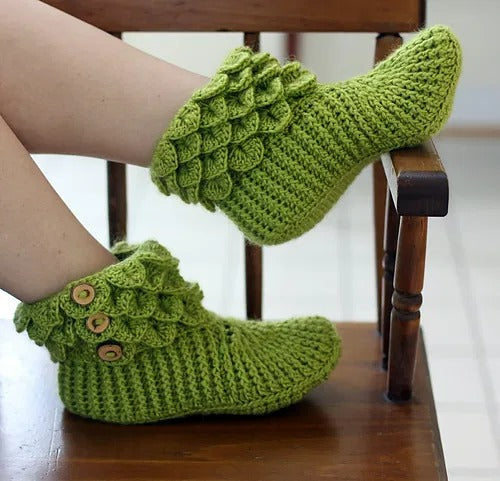 Croco Lotus Booties Crochet Pattern
