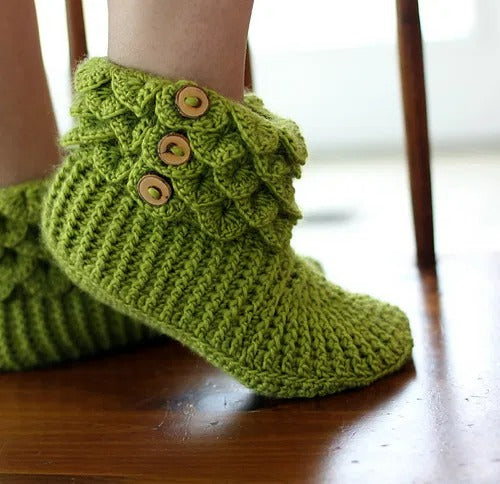 Croco Lotus Booties Crochet Pattern