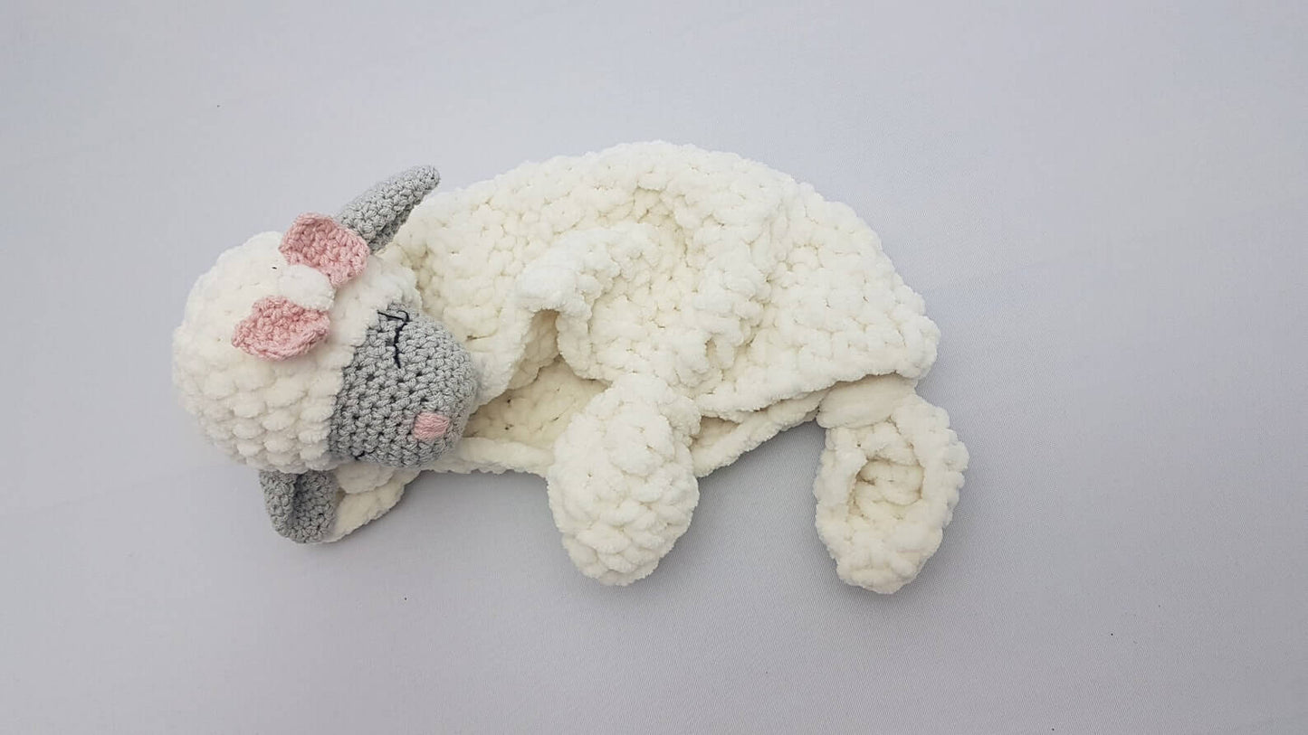Sheep Lovey Security Blanket Crochet Pattern