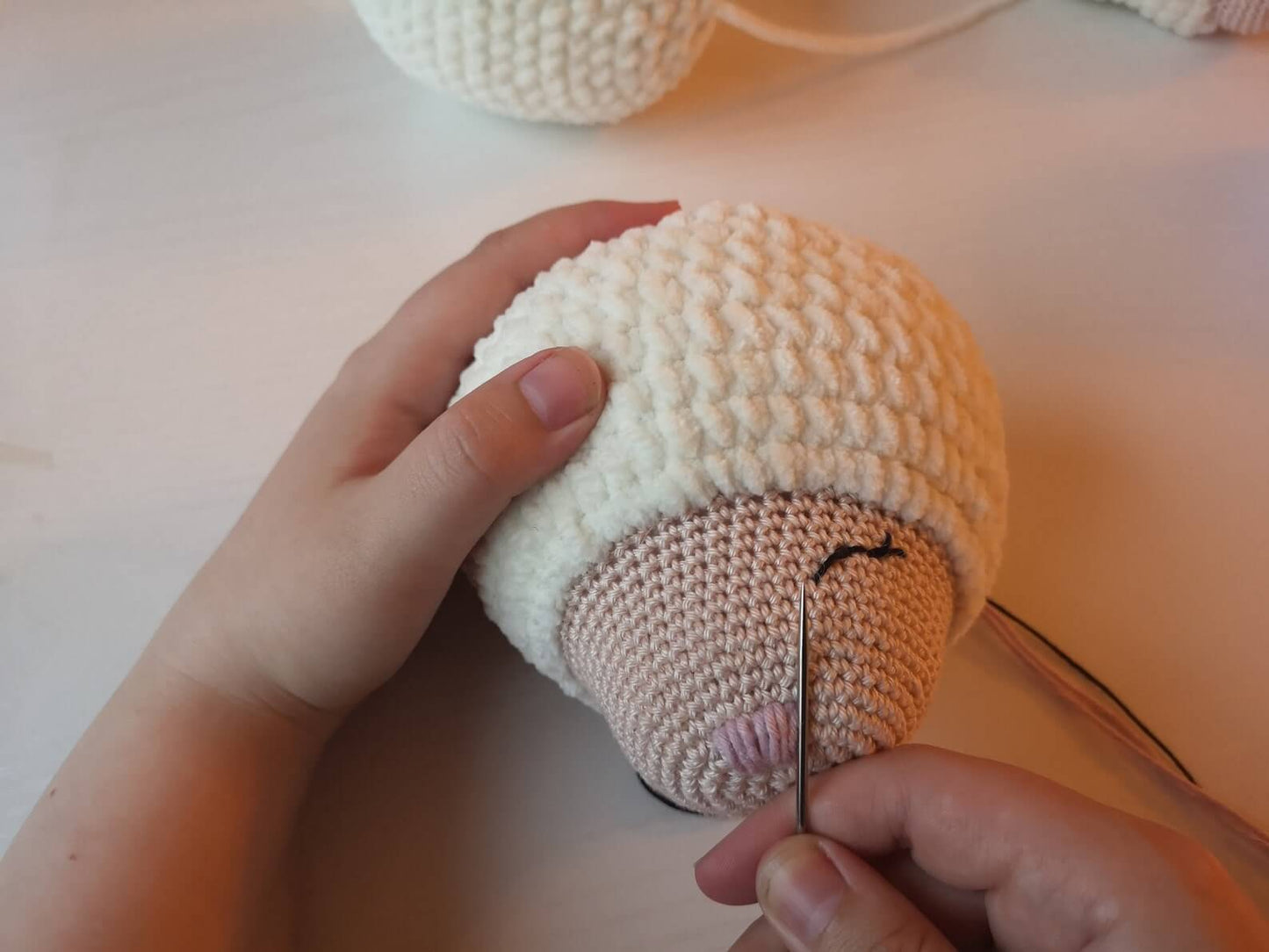 Little Lamb Lovey Security Blanket Crochet Pattern
