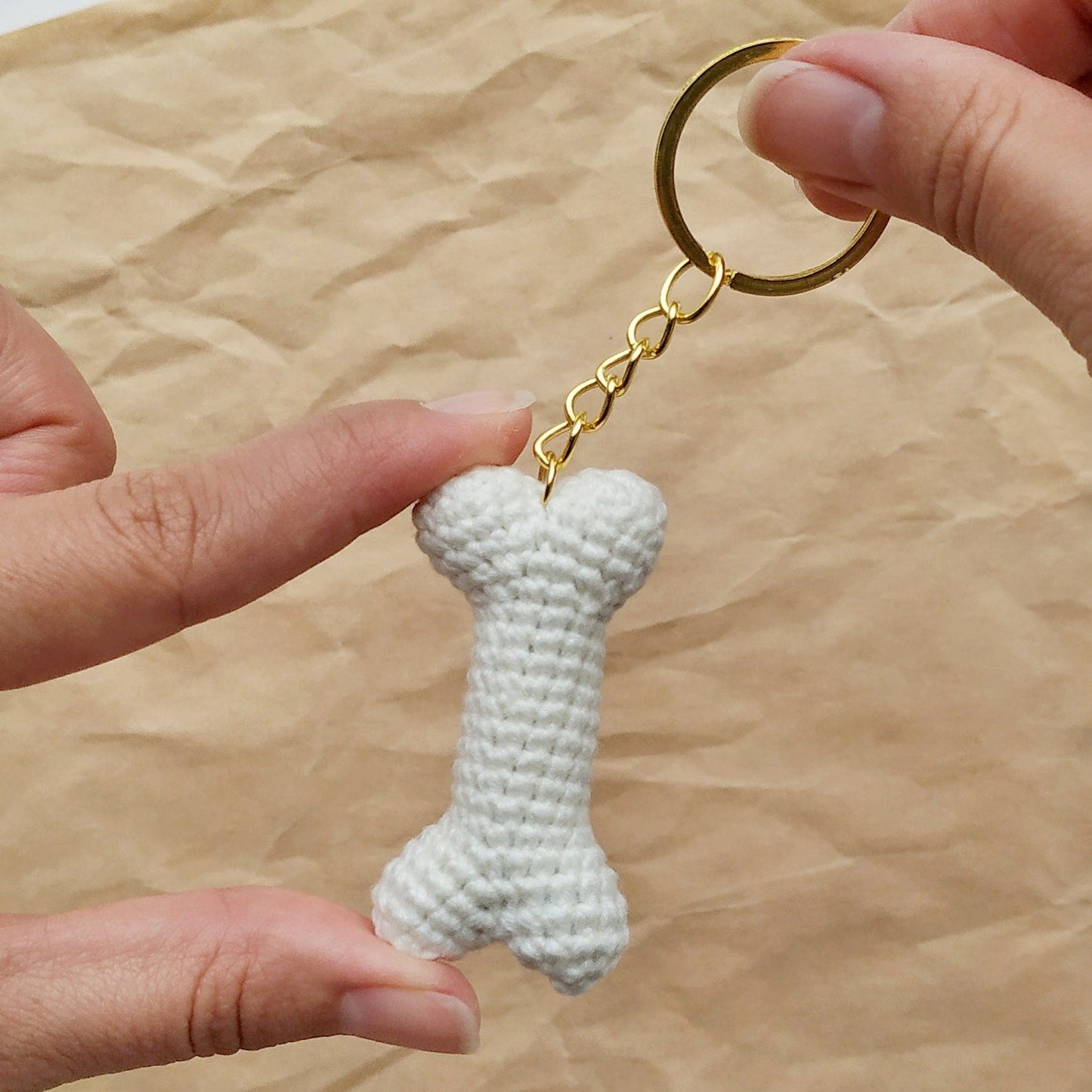 Human Bones Keychain Crochet Pattern