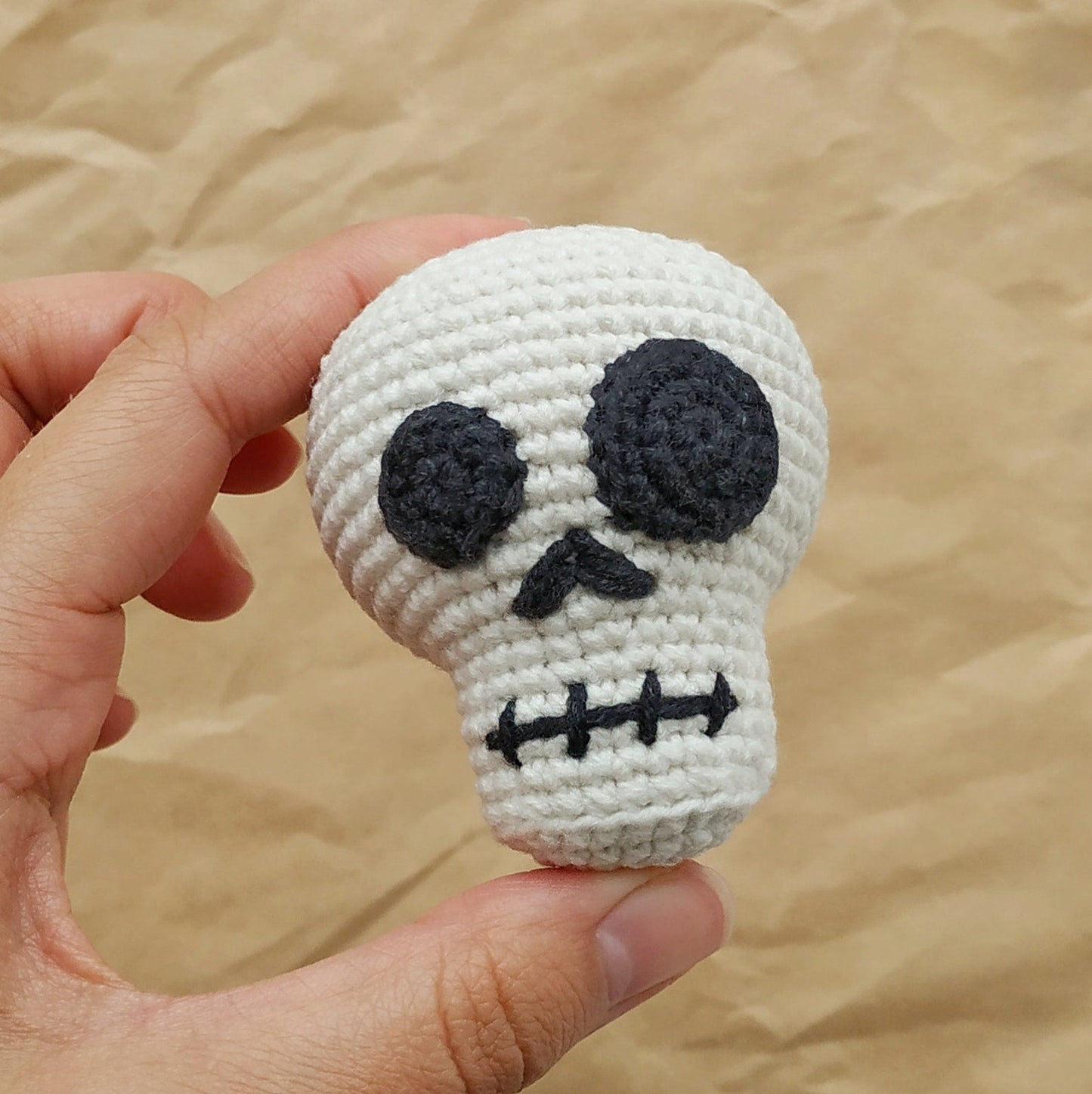 Skull Keychain Crochet Pattern