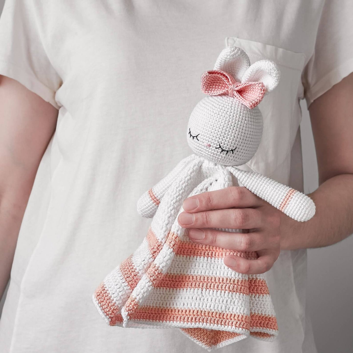 Nursery Bunny Lovey Security Blanket Crochet Pattern