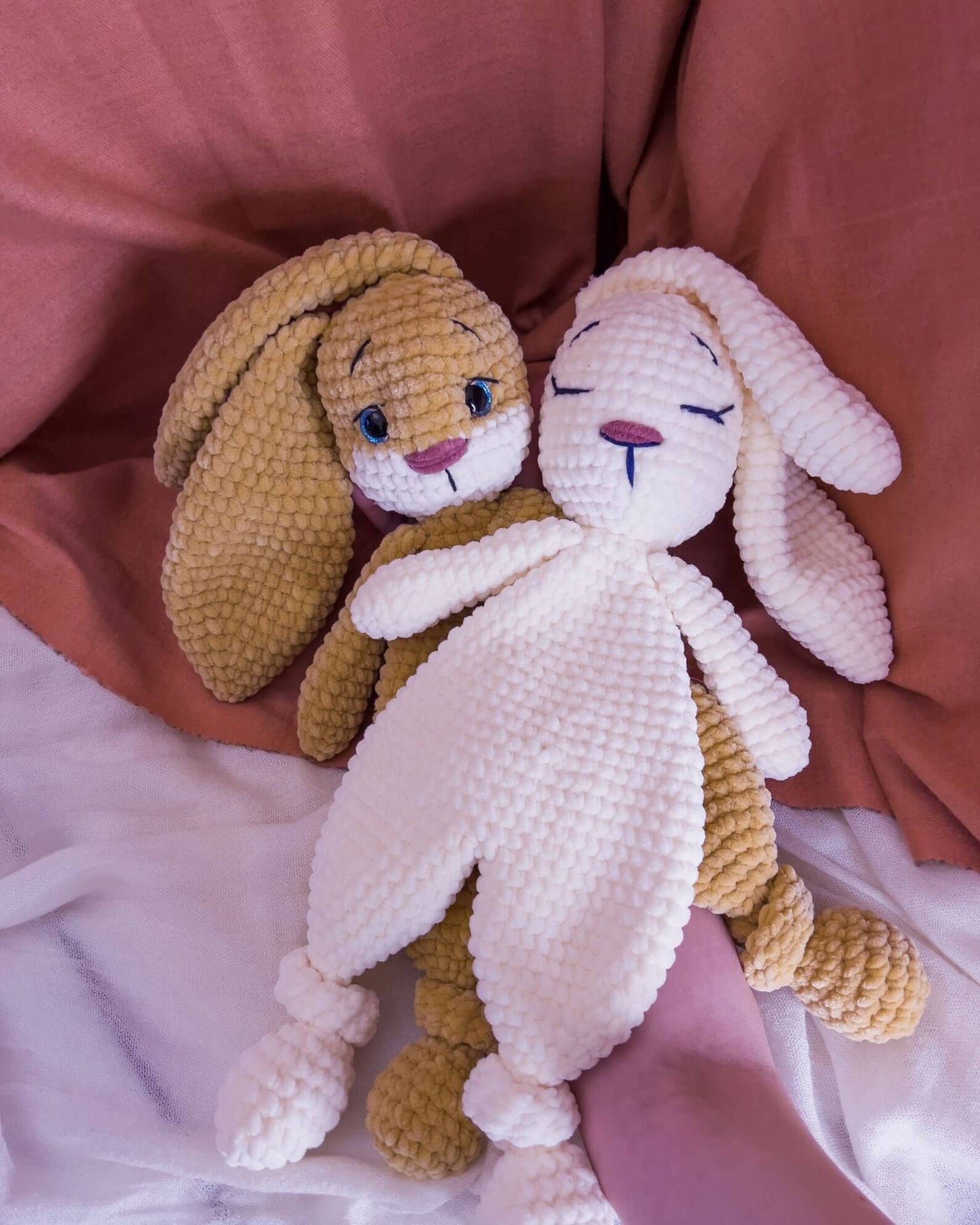 Easy Bunny Lovey Comforter Crochet Pattern