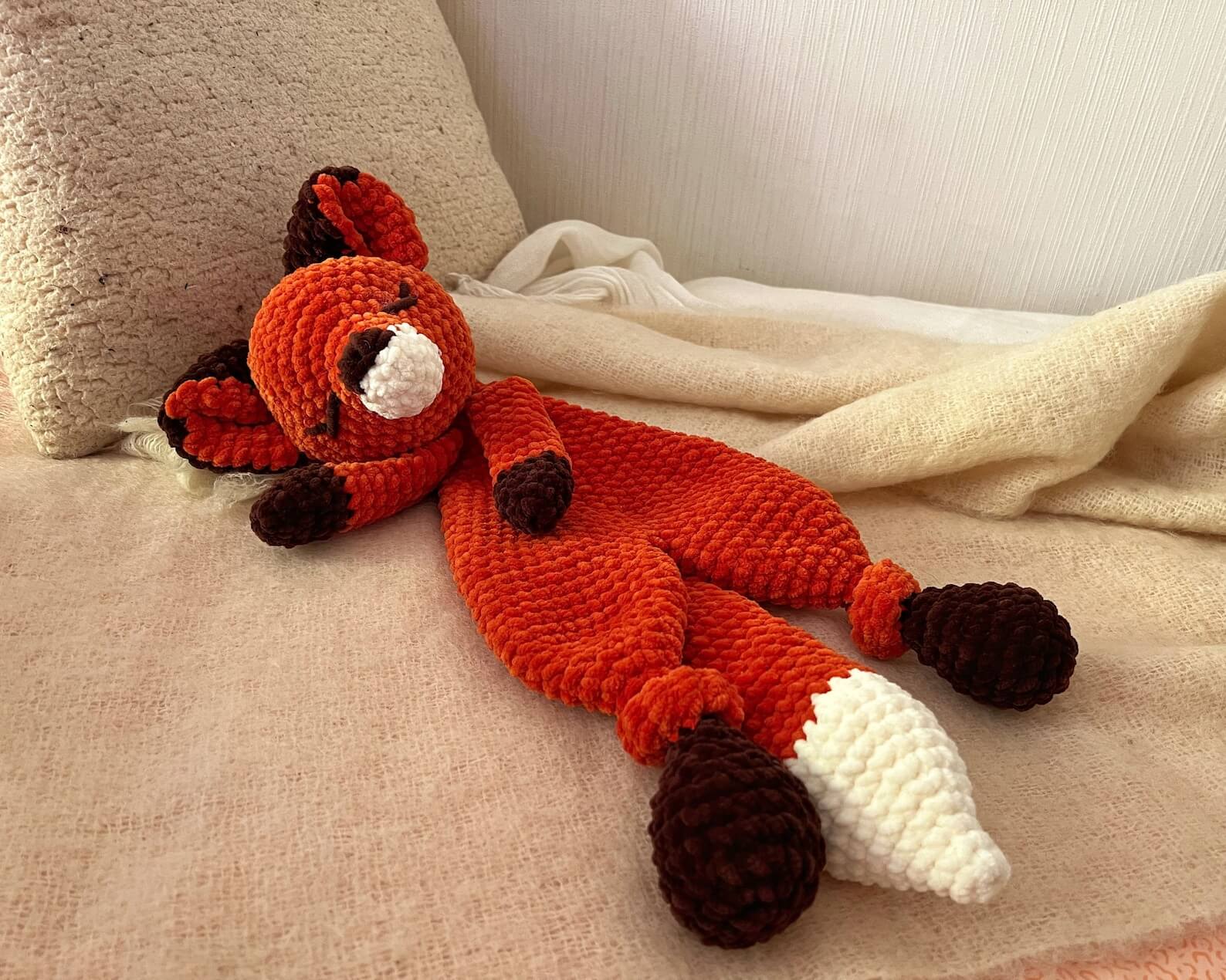 Fox lovey crochet online pattern free